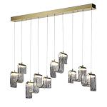 Подвесной светильник линейный с плафонами волнистой формы из фактурного стекла Big Wave варинант исполнения - 3 | Loft Concept в Сочи