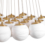 Люстра подвесная круглая с сферическими плафонами из натурального камня Glowing Spheres варинант исполнения - 7 | Loft Concept в Сочи