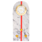 Часы погон МВД подарочные настольные из натурального камня Мрамор Military Clock варинант исполнения - 13 | Loft Concept в Сочи