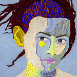 Картина с вышивкой Портрет wall panel People with the yellow ear 2 варинант исполнения - 2 | Loft Concept в Сочи