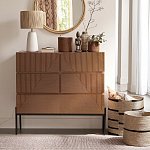 Комод с геометрическим рисунком на ящиках Anders Dark Wood варинант исполнения - 7 | Loft Concept в Сочи