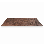 Стол обеденный с коричневой прямоугольной столешницей из керамики на четырех металлических ножках Brown Ceramics варинант исполнения - 2 | Loft Concept в Сочи