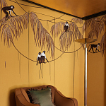 Обои с вышивкой ручной работы Étienne Original colourway on wool sateen варинант исполнения - 3 | Loft Concept в Сочи