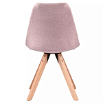 Стул мягкий с высокой спинкой на деревянных ножках Chair Dusty Pink варинант исполнения - 4 | Loft Concept в Сочи