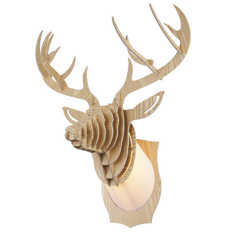 Бра Cardboard Deer Wall Lamp natural Белый Бежевый в Сочи | Loft Concept 