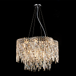 Люстра подвесная с хрустальными подвесками и металлическим основанием цвета Хром Ludivine Lighting варинант исполнения - 4 | Loft Concept в Сочи