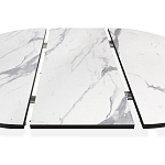 Стол обеденный раздвижной со столешницей белый мрамор Magali варинант исполнения - 7 | Loft Concept в Сочи