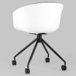 Офисное кресло из пластика с мягким сиденьем Eggshell Black варинант исполнения - 6 | Loft Concept в Сочи