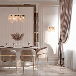 Бра с металлическим основанием золотого цвета и хрустальными подвесками Textured Glass варинант исполнения - 8 | Loft Concept в Сочи