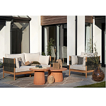 Садовый диван из тикового дерева и веревок Оreon варинант исполнения - 7 | Loft Concept в Сочи