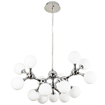 Люстра с плафонами из стеклянных шаров Pearls Suspension Chrome Chandelier варинант исполнения - 2 | Loft Concept в Сочи