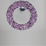 Люстра кргулая из фиолетового хрустального камня Purple Diamond варинант исполнения - 1 | Loft Concept в Сочи