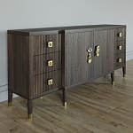 Большой Комод-буфет Elsa Dreams Walnut с ящиками варинант исполнения - 4 | Loft Concept в Сочи