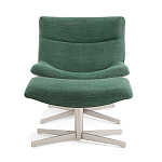 Кресло вращающееся с подставкой для ног зеленое Verdante варинант исполнения - 2 | Loft Concept в Сочи