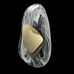 Бра овальное из стекла с золотым элементом Flow Texture  варинант исполнения - 6 | Loft Concept в Сочи