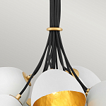 Люстра с 15-ю белыми  плафонами с золотой внутренней поверхностью Hinkley варинант исполнения - 9 | Loft Concept в Сочи