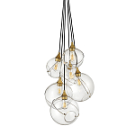 Подвесной светильник с шестью прозрачными стеклянными шарообразными плафонами Hinkley варинант исполнения - 1 | Loft Concept в Сочи