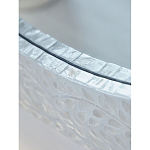 Зеркало круглое инкрустированное раковинами устриц Bone Inlay Dome Mirror White варинант исполнения - 5 | Loft Concept в Сочи