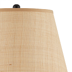 Настольная лампа темно-коричневая с тканевым абажуром в форме конуса Сhieftain варинант исполнения - 2 | Loft Concept в Сочи