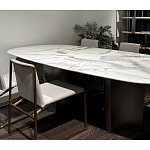 Стол обеденный мраморный с колоннами Marble Column Table варинант исполнения - 4 | Loft Concept в Сочи