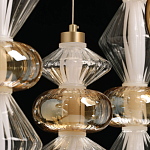 Люстра с плафонами из прозрачного и янтарного стекла в виде шаров и ромбов Gabriel Scott Luna варинант исполнения - 11 | Loft Concept в Сочи