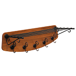 Вешалка настенная с металлической полкой и 5-ю черными крючками Noble Branches варинант исполнения - 1 | Loft Concept в Сочи