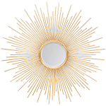 Зеркало-солнце круглое в раме из металла с золотыми с лучами Rays of Peace варинант исполнения - 1 | Loft Concept в Сочи