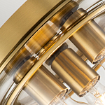 Потолочный светильник для ванных комнат с круглым стеклянным плафоном и тремя лампами Quoizel варинант исполнения - 4 | Loft Concept в Сочи