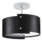 Потолочный светильник круглый светодиодный Semicircular White Panels чёрный варинант исполнения - 3 | Loft Concept в Сочи