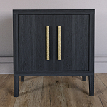 Тумбочка Primo с дверцами шпон Черный дуб варинант исполнения - 2 | Loft Concept в Сочи