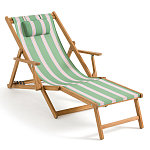 Шезлонг из акации и ткани Venezuela варинант исполнения - 1 | Loft Concept в Сочи