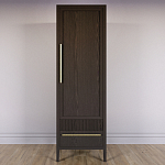 Узкий Шкаф Primo с 2 выдвижными ящиками Темный орех варинант исполнения - 2 | Loft Concept в Сочи