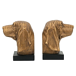 Держатель для книг с бронзовыми фигурками головы собаки Dog Elegance  варинант исполнения - 1 | Loft Concept в Сочи