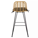 Стул барный с ротанговым плетением Half Bar Chair with Wicker без подлокотников варинант исполнения - 3 | Loft Concept в Сочи