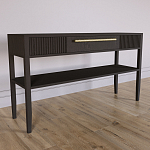 Дизайнерская Консоль с полкой и ящиком Primo Темный орех варинант исполнения - 2 | Loft Concept в Сочи