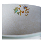 Ваза высокая из фарфора на бронзовом основании Turquoise Blooming Garden варинант исполнения - 3 | Loft Concept в Сочи