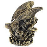 Декоративная статуэтка Дракон со стеклянным шаром Dragon and Glass Ball Gold Black варинант исполнения - 4 | Loft Concept в Сочи