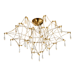 Потолочный светильник с тонкой металлической конструкцией цвета золото Quasar варинант исполнения - 1 | Loft Concept в Сочи