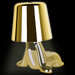 Настольная лампа фигурная цвета золото с гладким абажуром Высота 16 см Sophia варинант исполнения - 7 | Loft Concept в Сочи