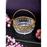 Корзиночка из прозрачного стекла с бронзовой ручкой Eden Garden варинант исполнения - 3 | Loft Concept в Сочи