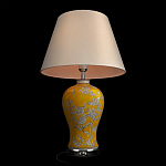 Настольная лампа желтая с изображением белых птиц Flight Among Acacia варинант исполнения - 4 | Loft Concept в Сочи