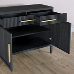 Буфет Primo с двумя ящиками и двумя фасадами Черный дуб варинант исполнения - 5 | Loft Concept в Сочи