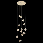 Люстра каскадная с мозаичным хрустальным оформлением Sparks of Crystal варинант исполнения - 3 | Loft Concept в Сочи