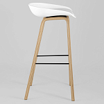 Барный стул на ножках из натурального дерева Boras White варинант исполнения - 2 | Loft Concept в Сочи