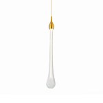 Подвесной светильник с плафоном в форме капли на золотистом каркасе Raindrop варинант исполнения - 2 | Loft Concept в Сочи