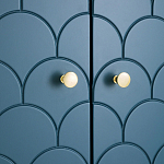 Шкаф двухдверный Scale Ornament Blue Wardrobe варинант исполнения - 8 | Loft Concept в Сочи