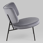 Мини-кресло District Lounge велюр серый варинант исполнения - 2 | Loft Concept в Сочи