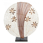 Настольная лампа из перламутра и дерева на подставке Indonesian Shell Flower варинант исполнения - 3 | Loft Concept в Сочи