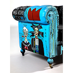 Кресло "Баския и Уорхол" Basquiat Warhol graffiti chair натуральная кожа варинант исполнения - 4 | Loft Concept в Сочи