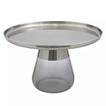 Кофейный столик с основанием из закаленного стекла Classic Round Gray Table варинант исполнения - 1 | Loft Concept в Сочи